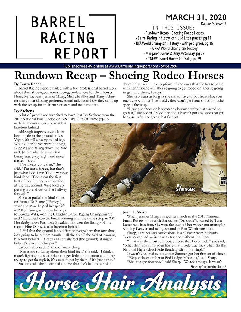 Barrel Racing Report   1 